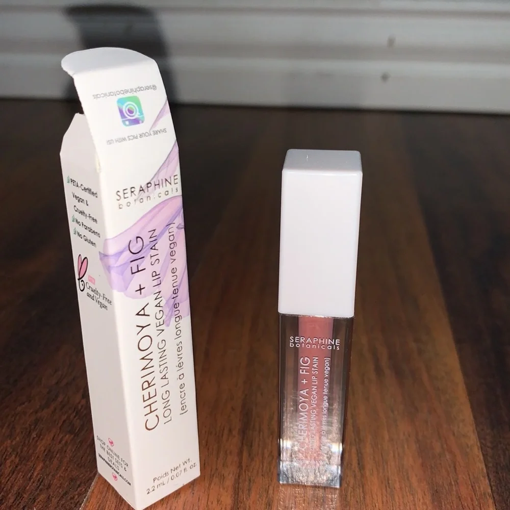 Seraphine Botanicals Vegan Lip Stain Latte NIB Clean Beauty Neutral Lip Color